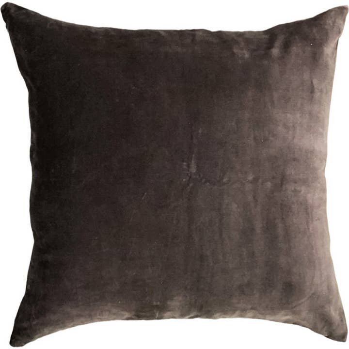 Velvet Throw Pillow 24 x 24- Chocolate for wholesale by Studio S Designs