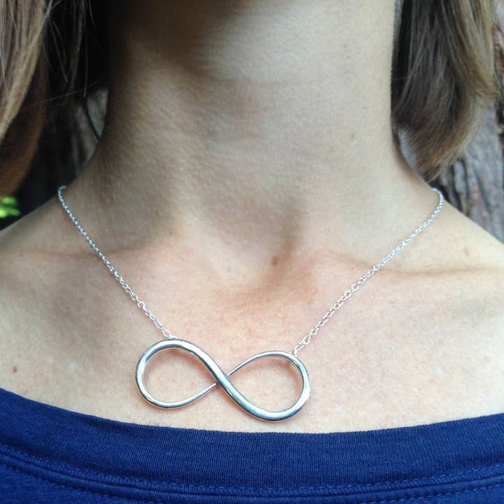 Silver Infinity Necklace / Sacred Geometry Romantic Pendant for wholesale by JAYA MOKSHA
