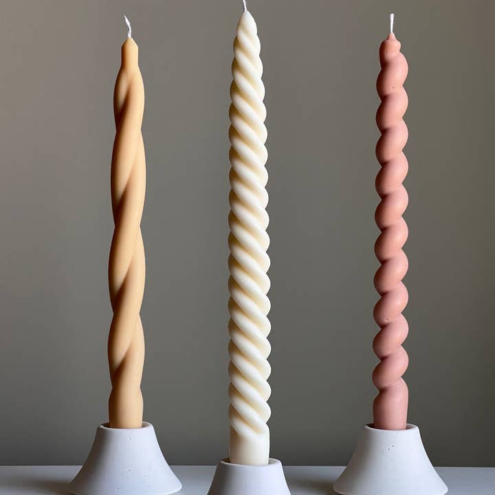 Estelle Studio - Wholesale Candle Holder - Round Jesmonite Candlestick Holder: Minimalist Table Decor6