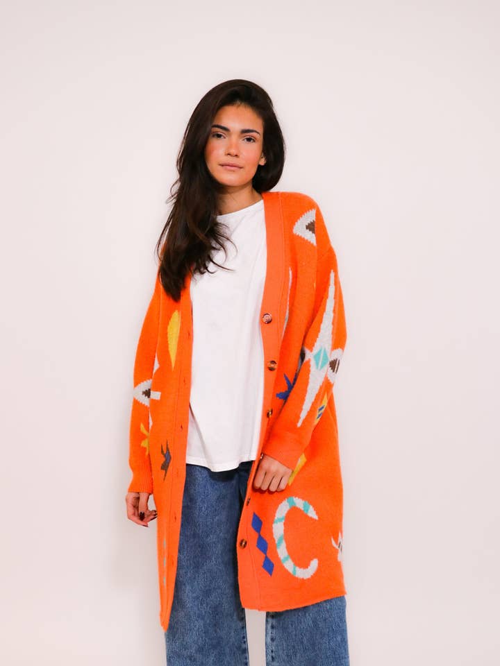 Solaro Knit gebreide mantel voor wholesale door The Corner