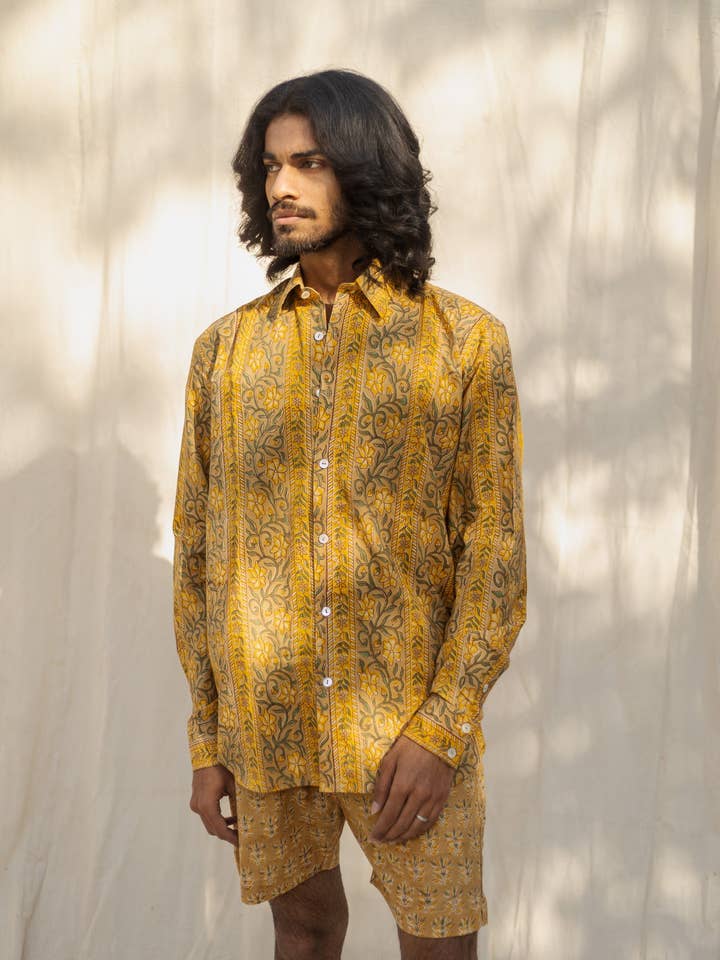 Studio Kibun - Wholesale Shirt - Unisex - Thar Handblock Printed Cotton Shirt2