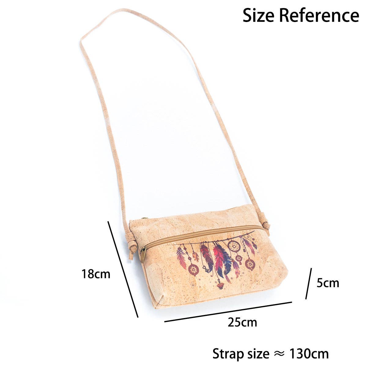 Meninas Bonitas Cork - Wholesale Crossbody Bag - Women's - Natural Cork and Printed Design Women's Crossbody Bag BAG-229