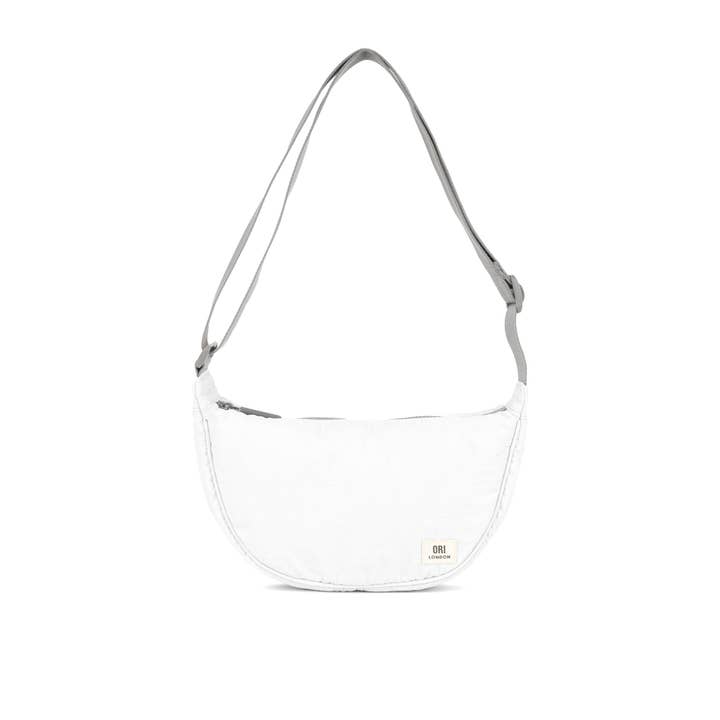 Farringdon Half Moon Bag in Coconut Taslon for wholesale by ORI London