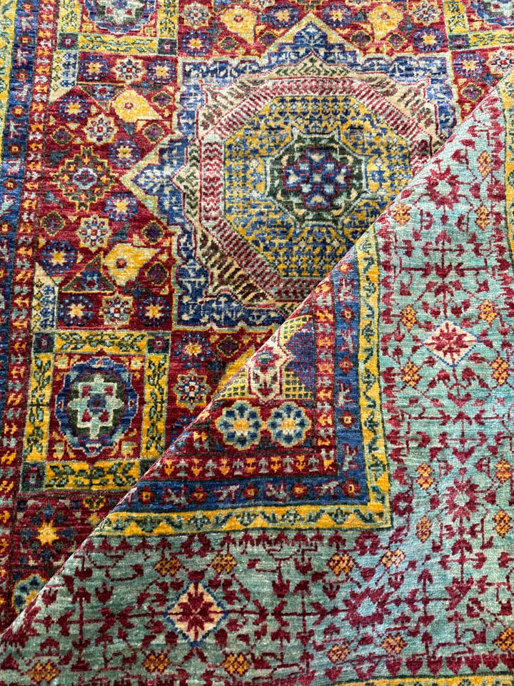 Brandi Redmond 4.3x6.2 Red Afghani Ziegler Rug for wholesale by Banana Manor Rug Co.