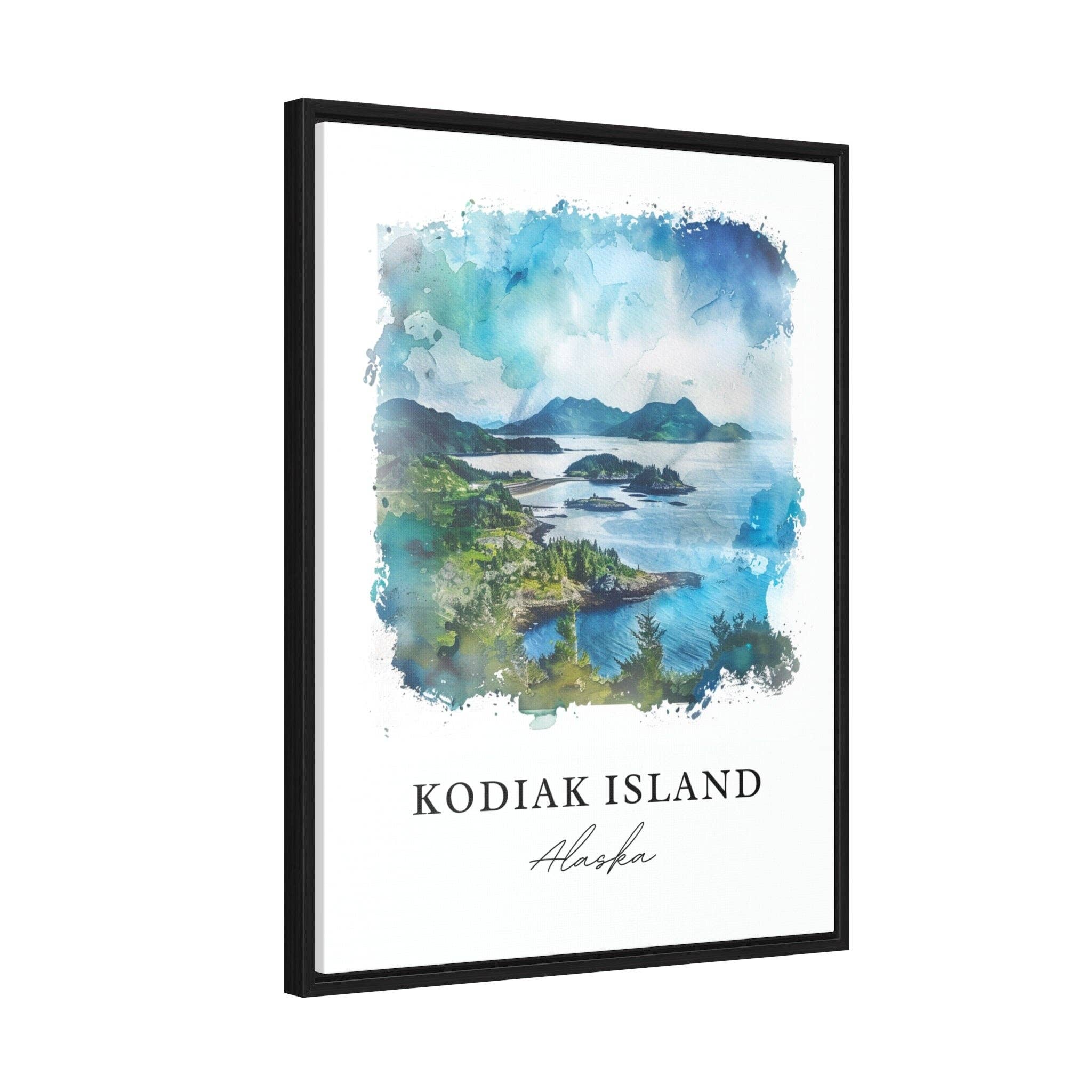Premium Travel Art - Wholesale Art Print - Kodiak Island Wall Art, Kodiak Alaska Print, Kodiak Island Watercolor, Kodiak Alaska Gift,5