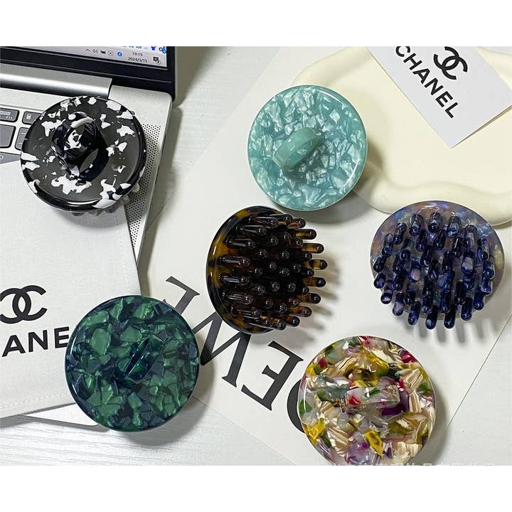 Tourtiwi - Wholesale Hair Brush/Comb - Acetate Shampooing Brush Head Care Massage Meridian Comb11