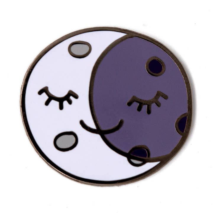Sleepy Moon Enamel Pin for wholesale by These Are Things
