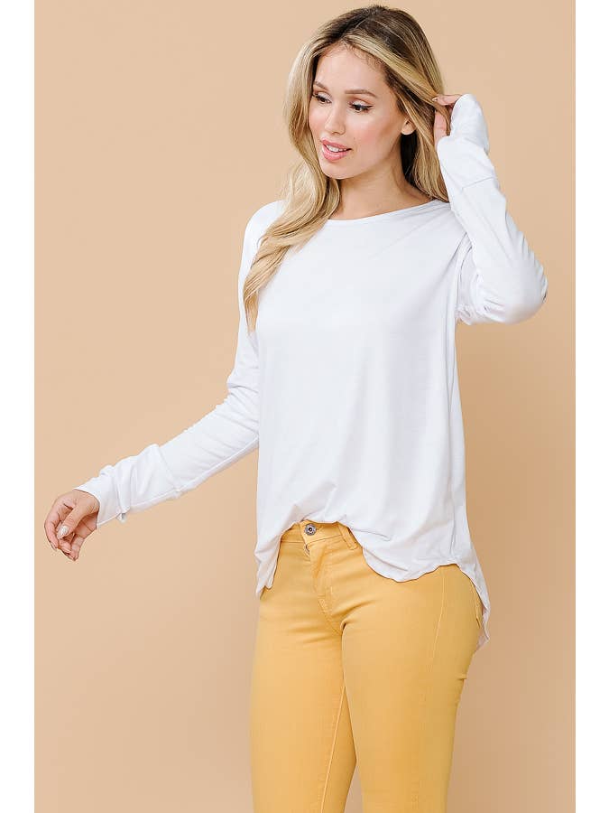 Burgundy Apparel - Wholesale Tunic - Women's - LONG SLEEVE TOP WITH THUMB HOLE33