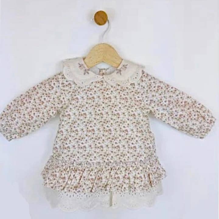 Baby-Kleid mit besticktem Kragen für Mädchen für den Großhandel von My Vintage Kid