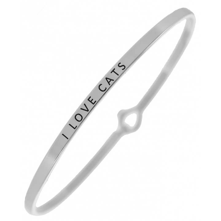 FR3278 I LOVE Cats_3mm geïnspireerde berichtarmband voor wholesale door 0011 PREMIERE
