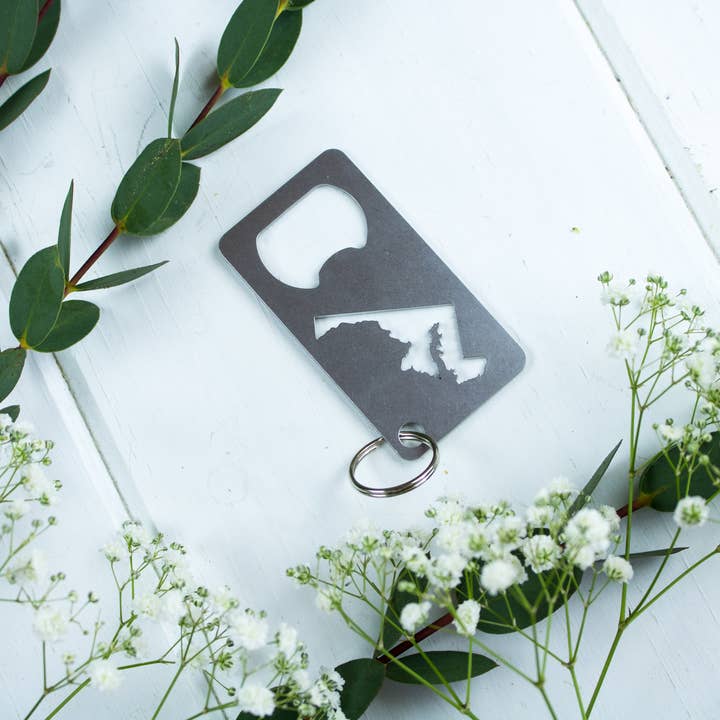 Iron Maid Art - Wholesale Bottle/Wine Opener - Maryland State Stainless Steel Beer Bottle Opener Gift Bar1