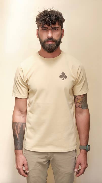 Desert Khaki Clover T-shirt for wholesale by monsieurbarr
