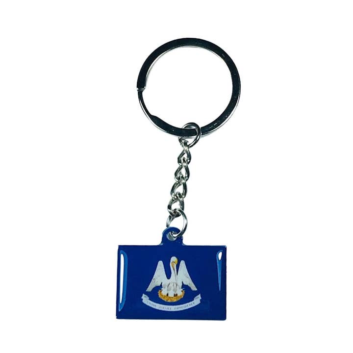 Astur Pins - Wholesale Keychain - Unisex - Metal Keychain - Louisiana State Flag - USA0