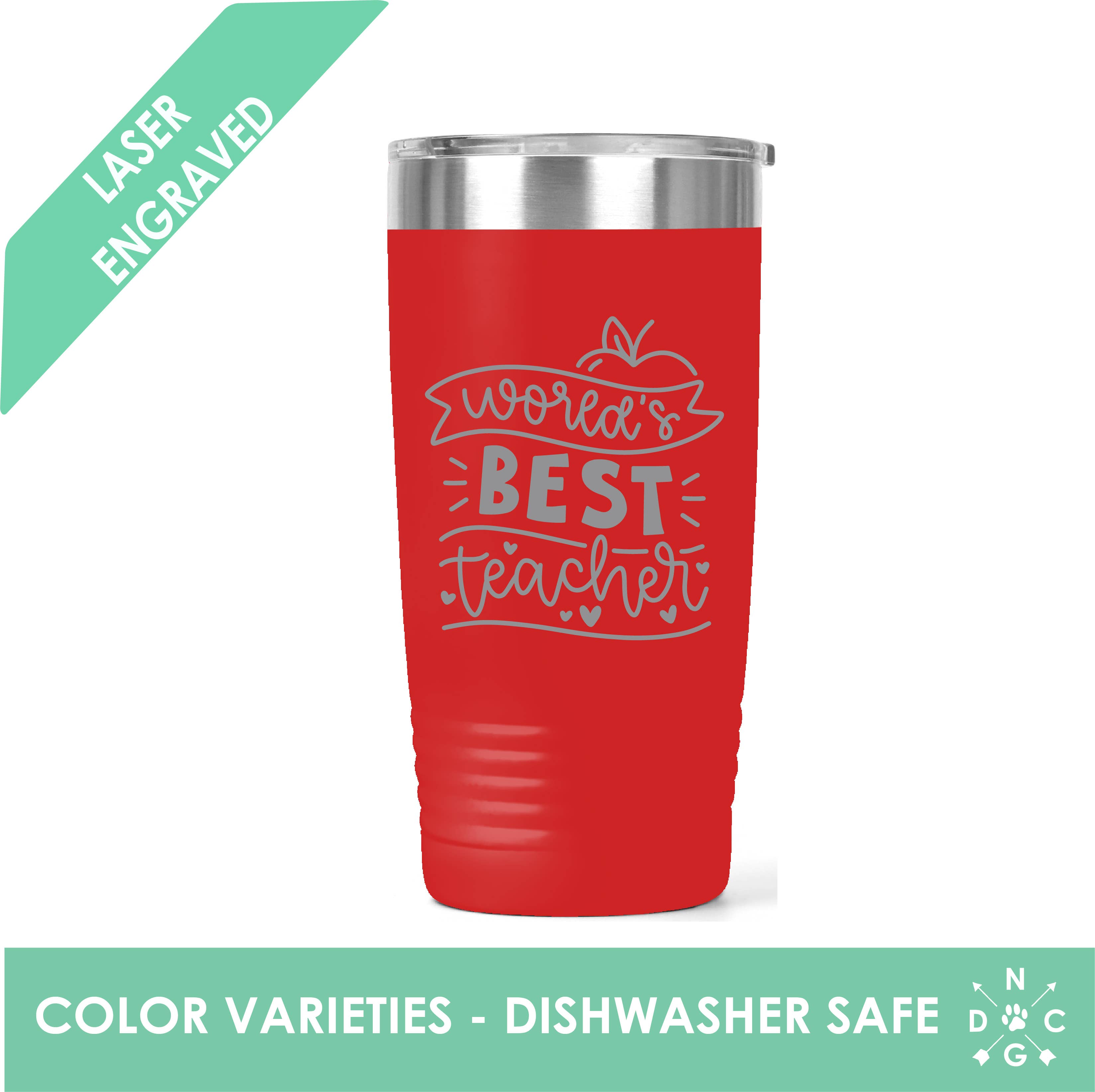 Northern Country Girl Designs, LLC - Vendita all'ingrosso Bicchiere/tazza termica - Tazza da caffè con scritta «Best Teacher» del mondo, regalo per insegnante4