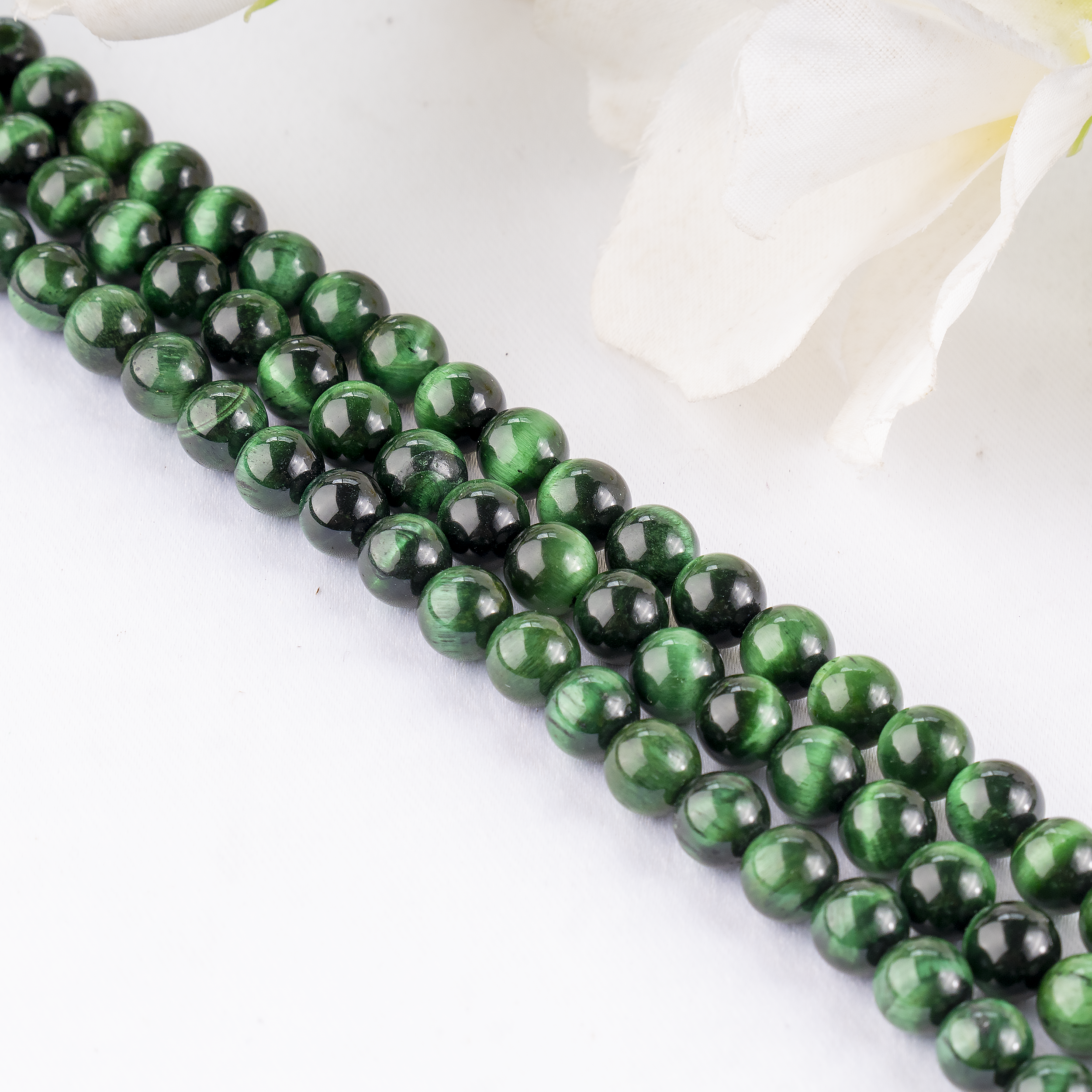 Soothing Crystals Beads - Vendita all'ingrosso Perline - Perle di Cristallo | Occhio di Tigre Verde | Perle di Pietra Guaritrice1