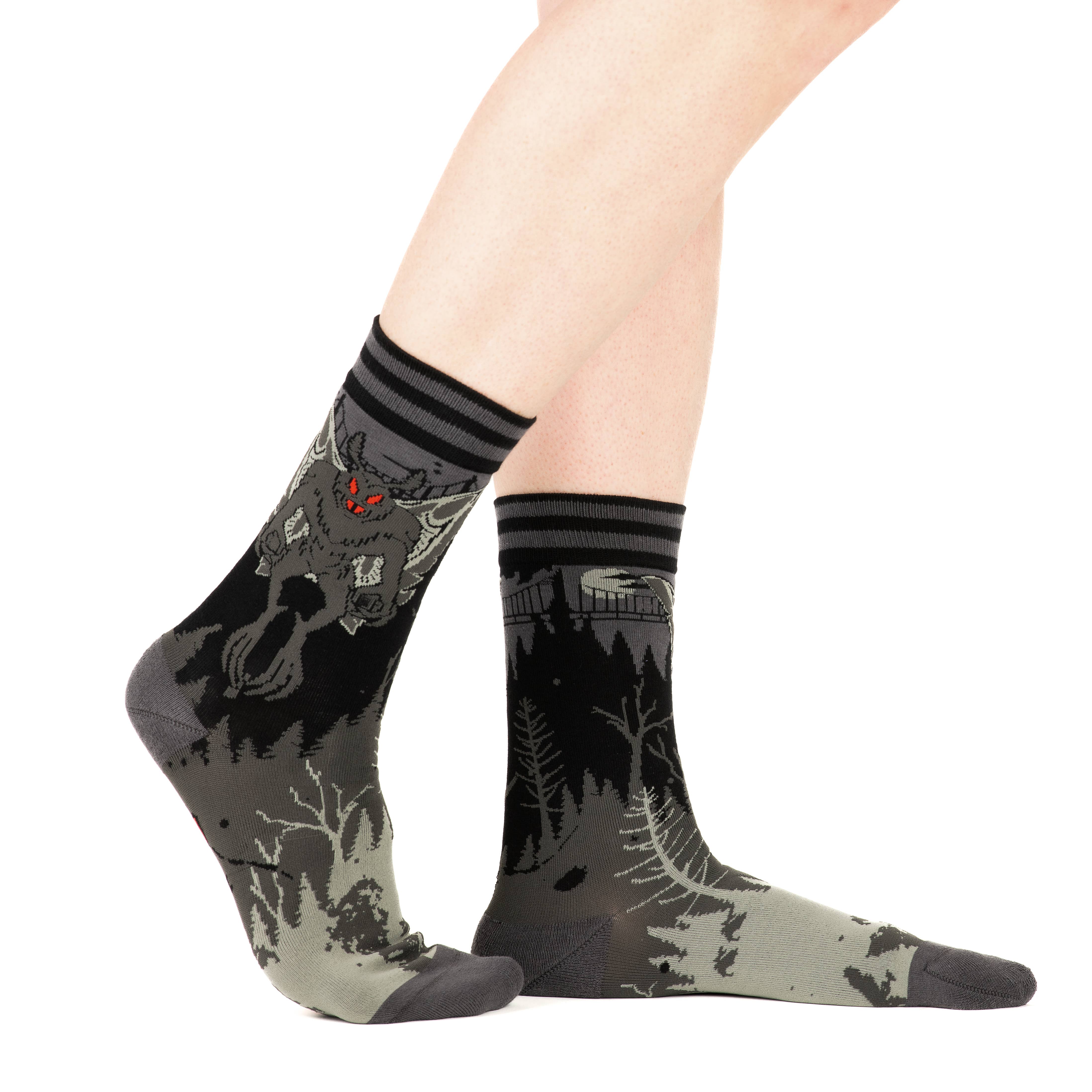 FootClothes LLC - Wholesale Socks - Unisex - Mothman Crew Socks6