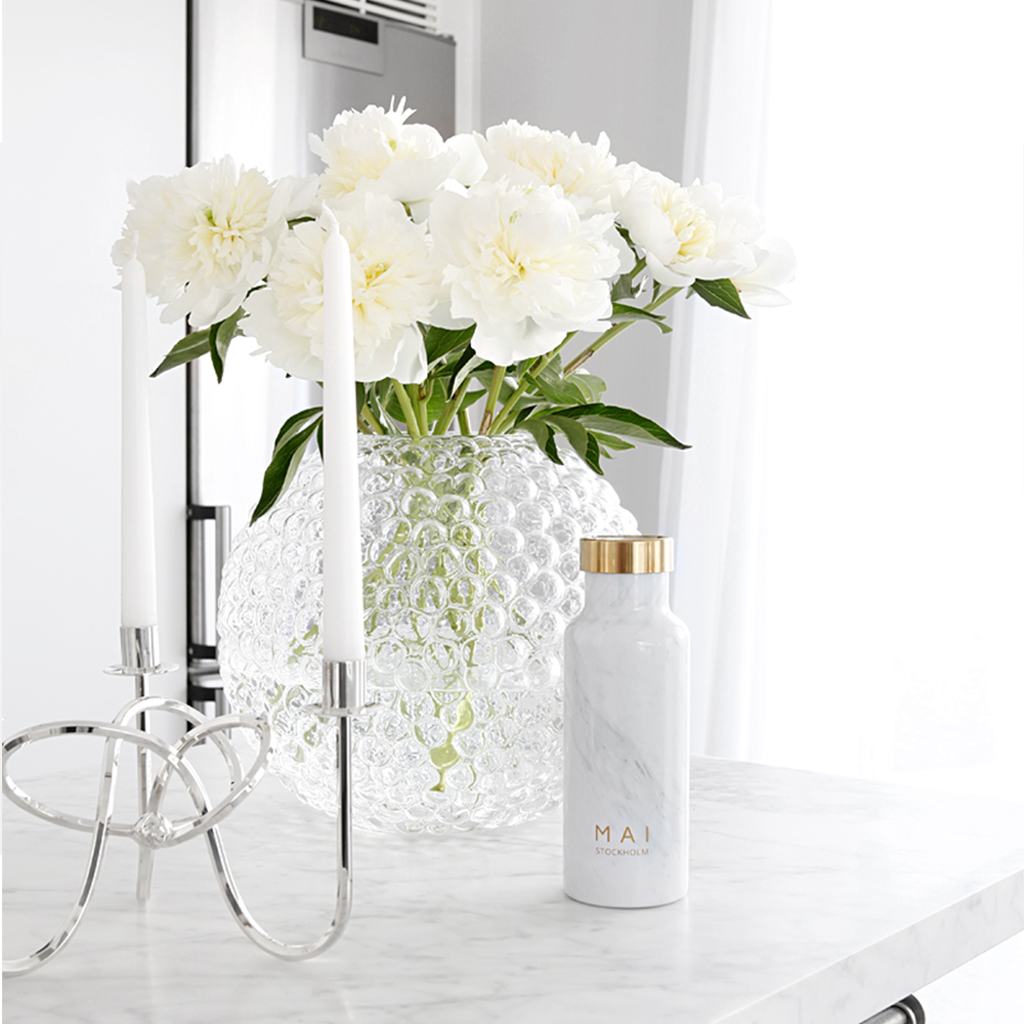 MAI Stockholm – wholesale Water bottle – Carrara Marble2