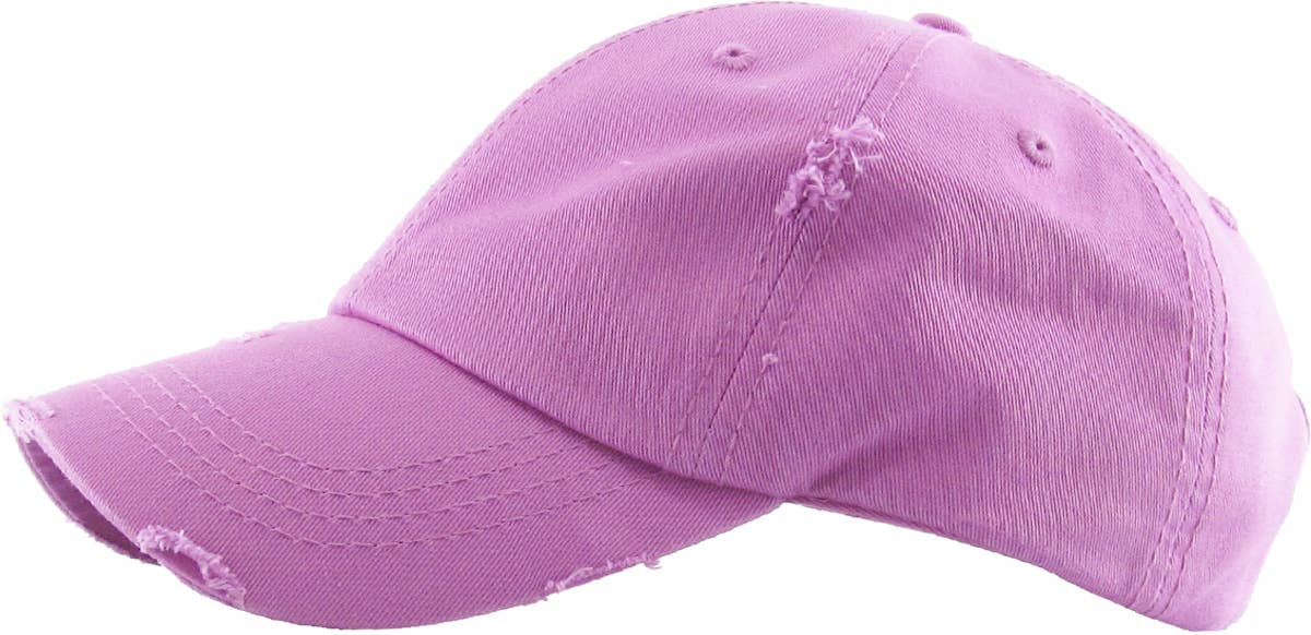 KBETHOS - Wholesale Ponytail Cap - Women's - Ponytail Washed Distressed Cotton Cap45