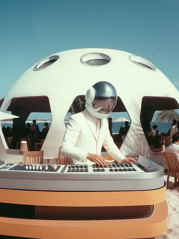 Acrylic Glass Artwork - Retro Futur 11 (11 x 14 in) for wholesale by Hartman A.I.