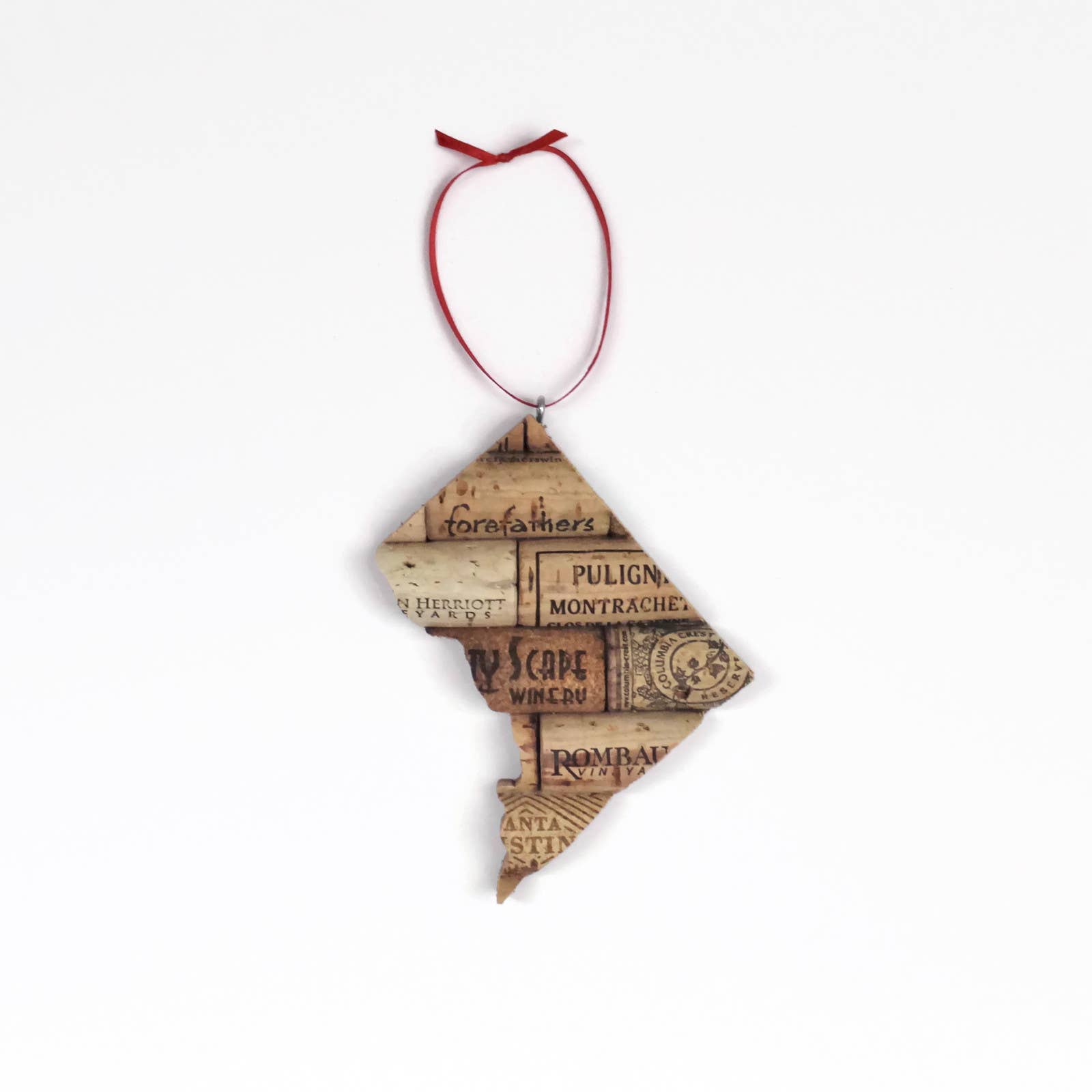 Desert Coastal Studios - Wholesale Ornament - Pick Your State Wine Cork Ornament - Gift for Wine Lover43