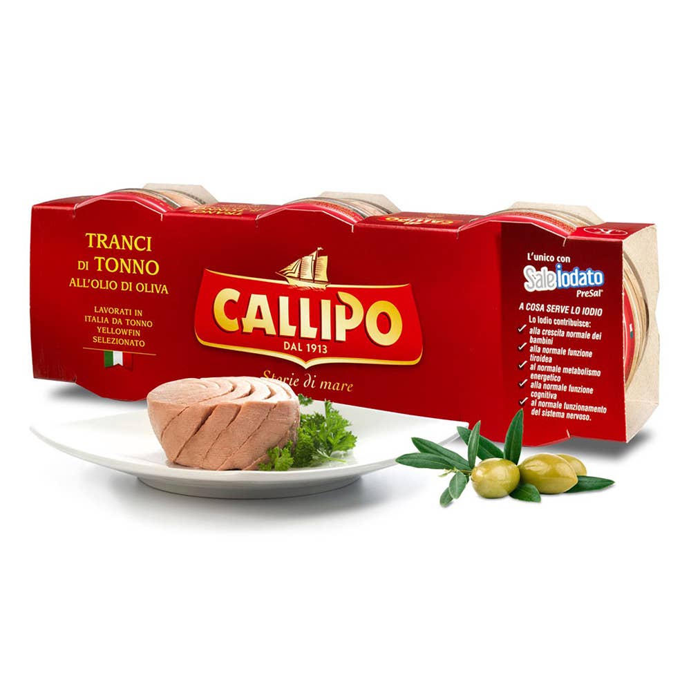 Calabria da Gustare - Vendita all'ingrosso Pesce in scatola - Callipo Tranci di Tonno all’olio di oliva (g. 80x3)0