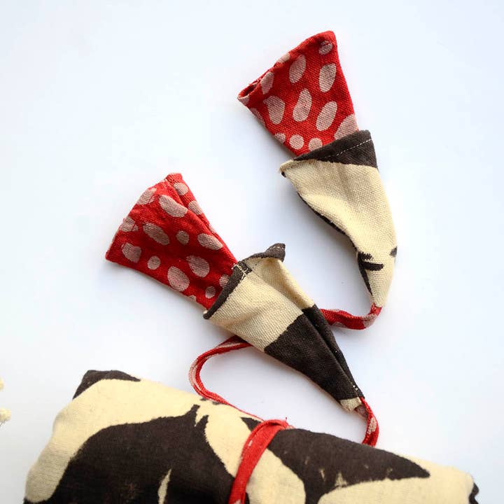 Ichcha - Wholesale Grocery/Shopping Bag - Large Organic Cotton Block Printed Bag - Geo 2.05