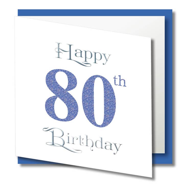 Grattis på födelsedagen gratulationskort - Ålder Åttio (80) för wholesale av Zaquarella