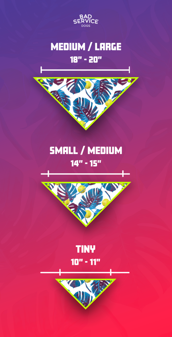 Bad Service Dogs - Vente Bandana – chien - Miami Matins | Bandana personnalisable pour chien orange et rouge5