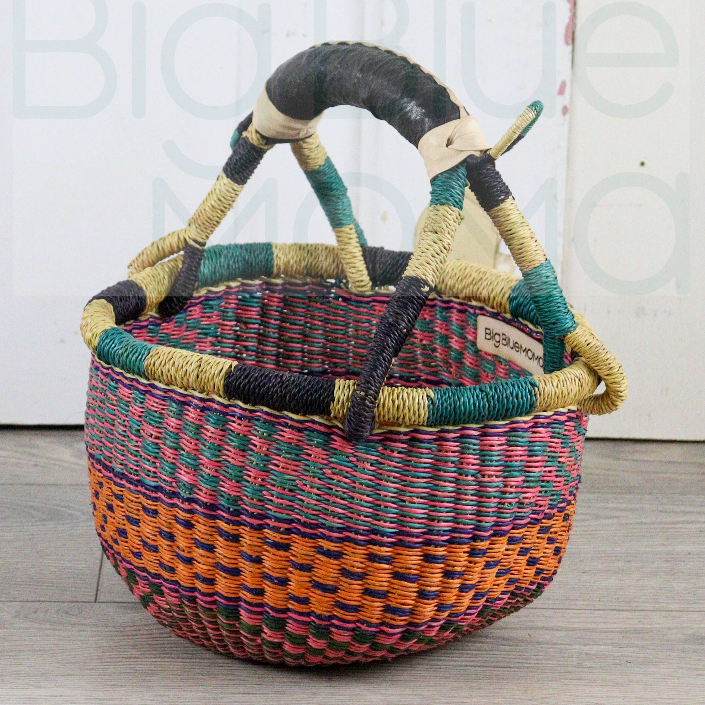 Big Blue Moma - Wholesale Basket - Round Small - Traditional Palette18