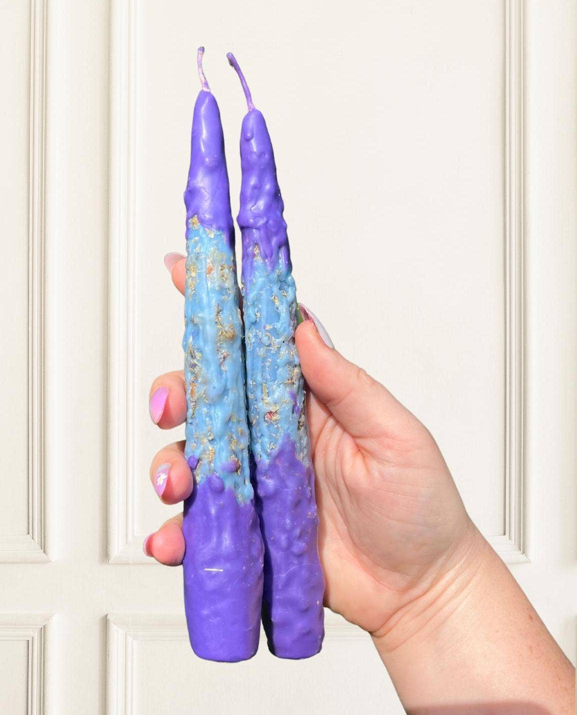 Beauty and the Moon - Wholesale Tapered Candle/Candlestick - Serenity Candle | Anointed Ritual Candle | Dressed Candle1