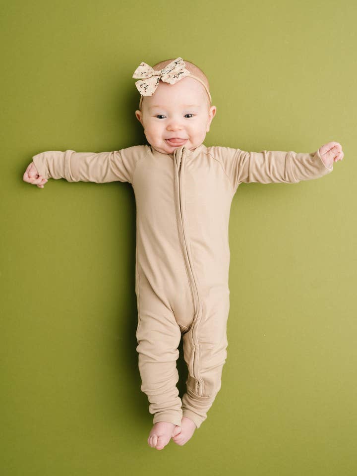 Little One Shop - Wholesale Sleepsuit - Baby - Sandstone Bamboo Sleeper7