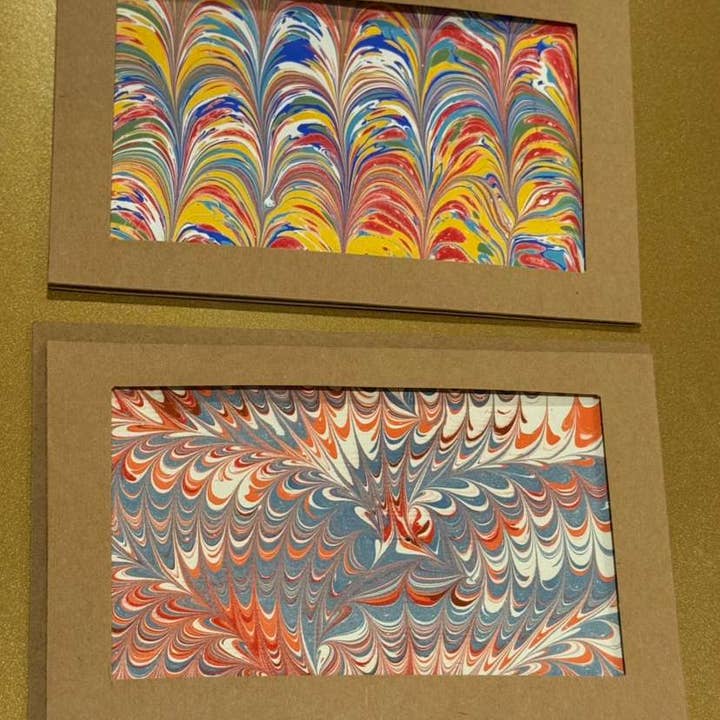 Marbling Art LLC - Wholesale Everyday Greeting Card - Hand-Marbled Framed Greeting Cards for any Occasion12