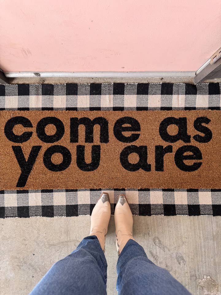 XL Doormat - Come as you are (New Length) for wholesale by Modern Burlap