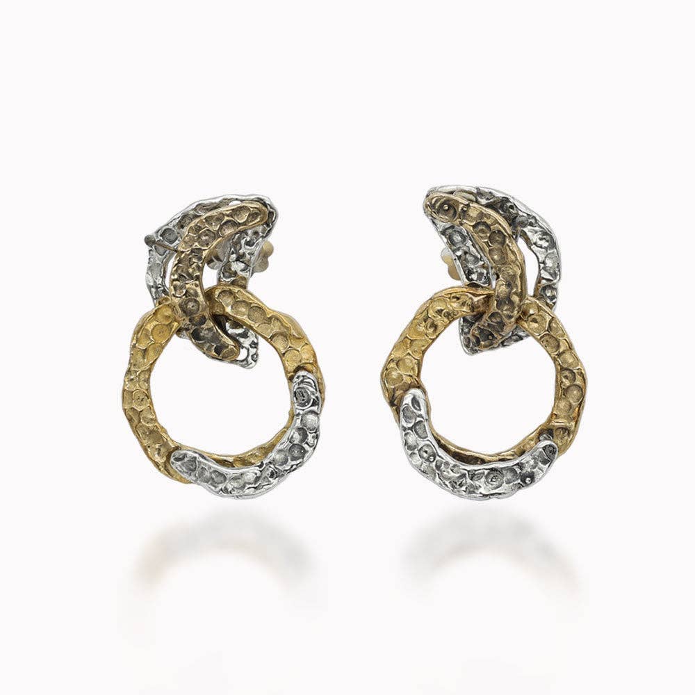 Mandile Gioielli - Wholesale Dangle Earrings - Dangling earrings Primordial circles bronze 925 silver insert - ORA126c0