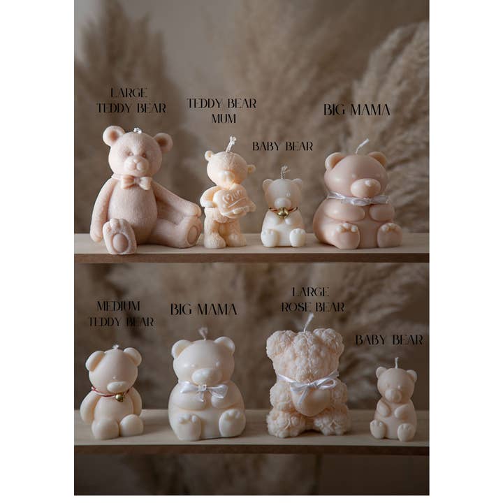 Ritual Spirit ltd – wholesale Prydnadsljus – Teddy björnljuskollektion | Rosbjörn | Liten och stor6