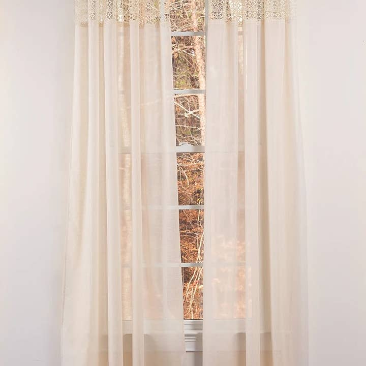 Xia Home Fashions & Manor Luxe - Venta al por mayor Cortinas - Cortina de ganchillo