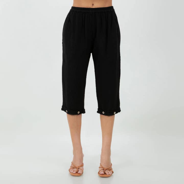 Nydia 100% Cotton Gauze Capri for wholesale by Cottonways