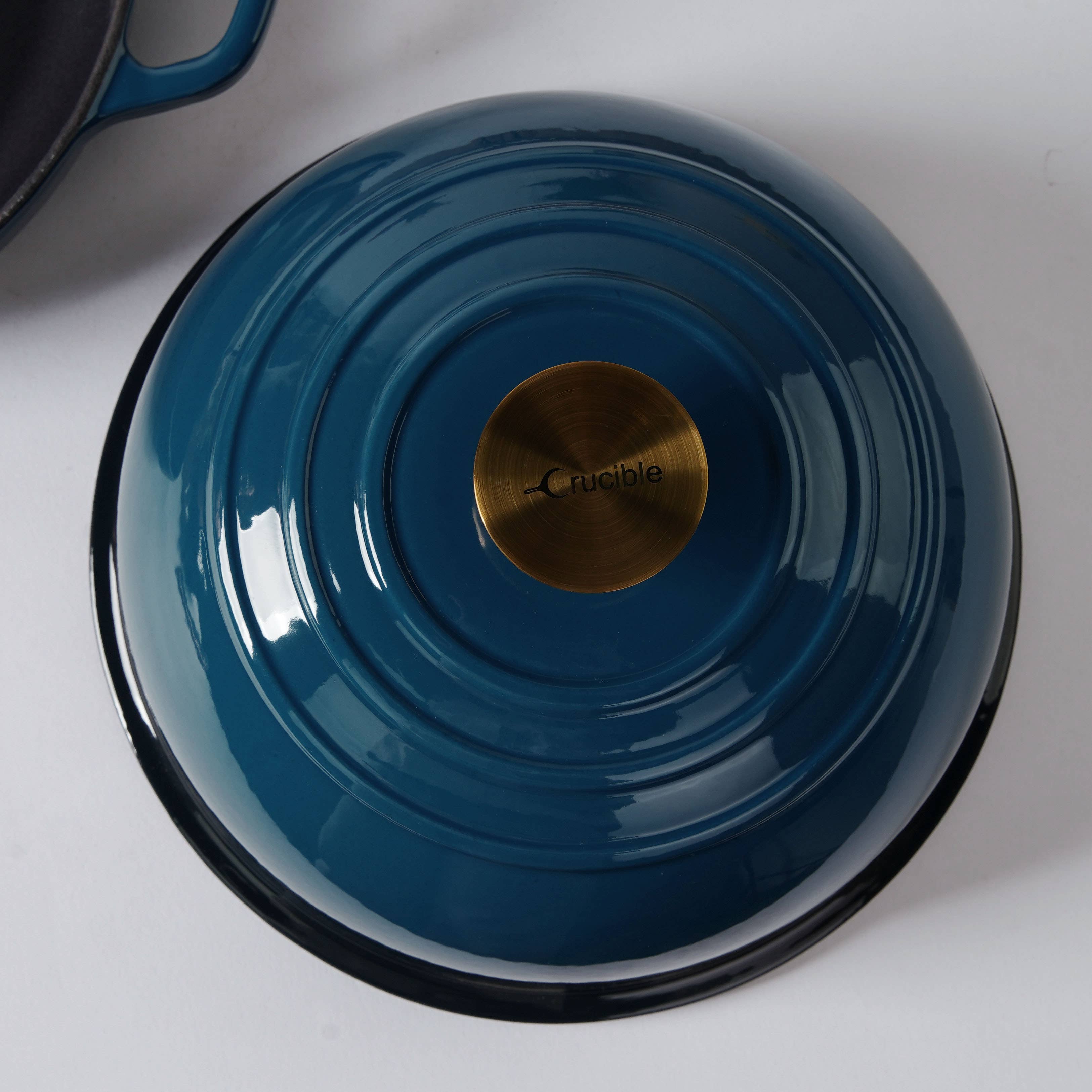 Crucible Cookware - Wholesale Bread Pan - Enameled Cast Iron Bread Pan, Oven Form - Dark Teal Blue3