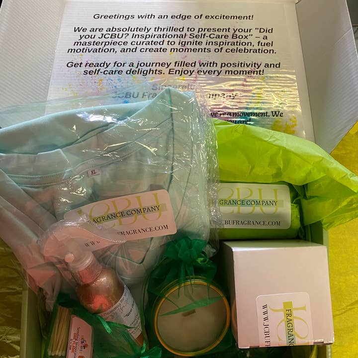 The Did you JCBU? Inspirational Self-Care Combo Box for wholesale by JCBU Fragrance Company LLC