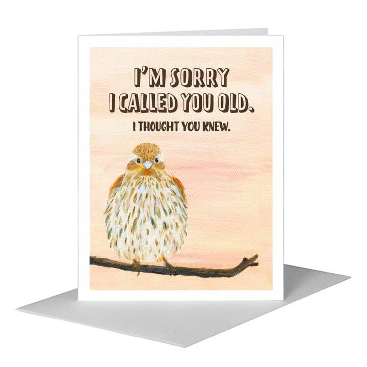 Doux Pinson, Carte de Vœux (#8325M) pour la vente par Printed Canvas