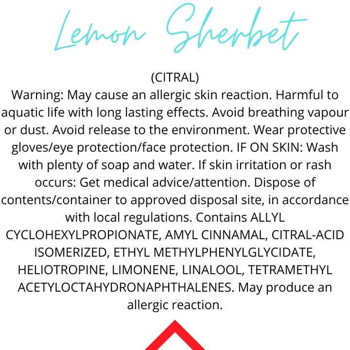 Lemon Sherbet for wholesale by Melt into Scent