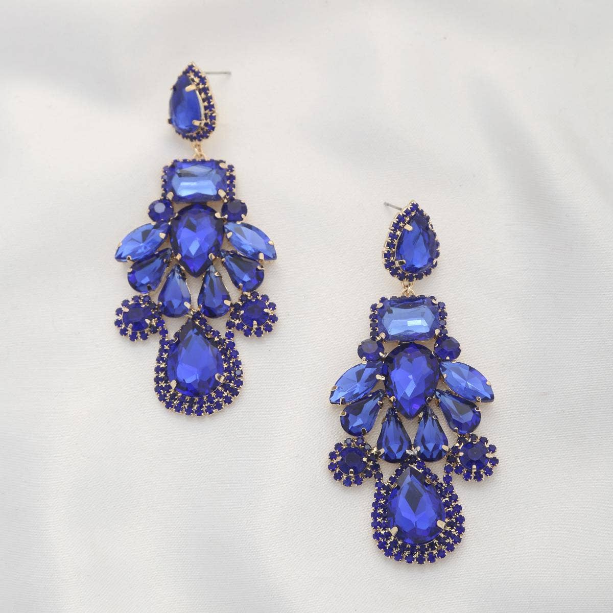anbfashion - Wholesale Dangle Earrings - TEARDROP RHINESTONE DANGLE EARRING FE-16897