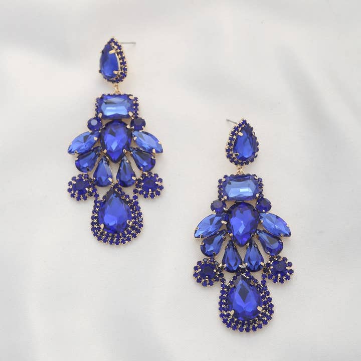 anbfashion - Wholesale Dangle Earrings - TEARDROP RHINESTONE DANGLE EARRING FE-16897