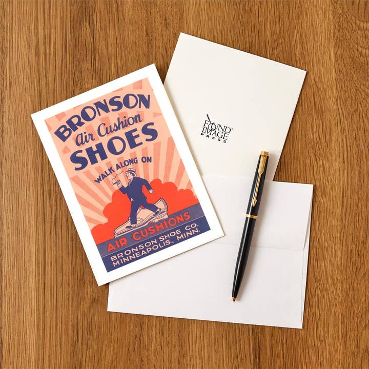 Found Image Press - Wholesale Stationery/notecard set - Greeting Card SH-29 Bronson Air Cushion Shoes1