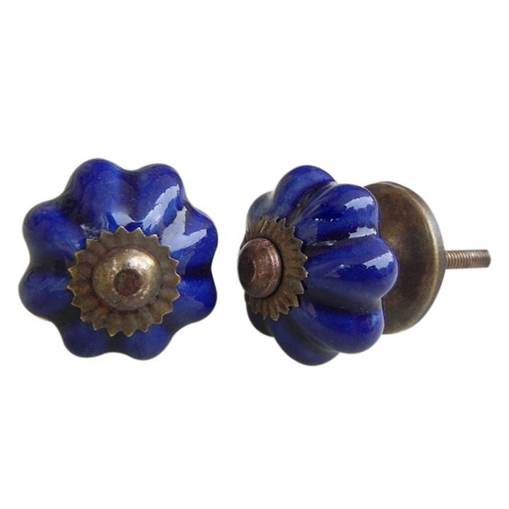 100 Piece Blue Unique Drawer Pulls and Knobs Dresser Handles for wholesale by Daana Paani LLC