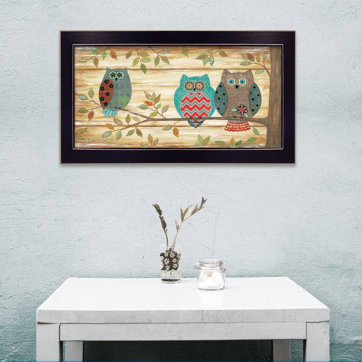 Trendy Decor 4U - Wholesale Art Print - "Three Wise Owls" By Annie LaPoint, Printed Wall Art