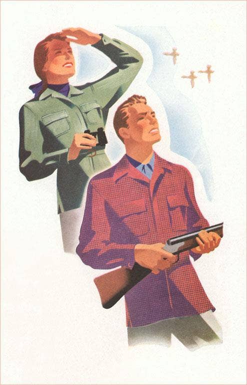 Found Image Press - Wholesale Stationery/Notecard Set - Greeting Card FN-369 Well Dressed Hunters0