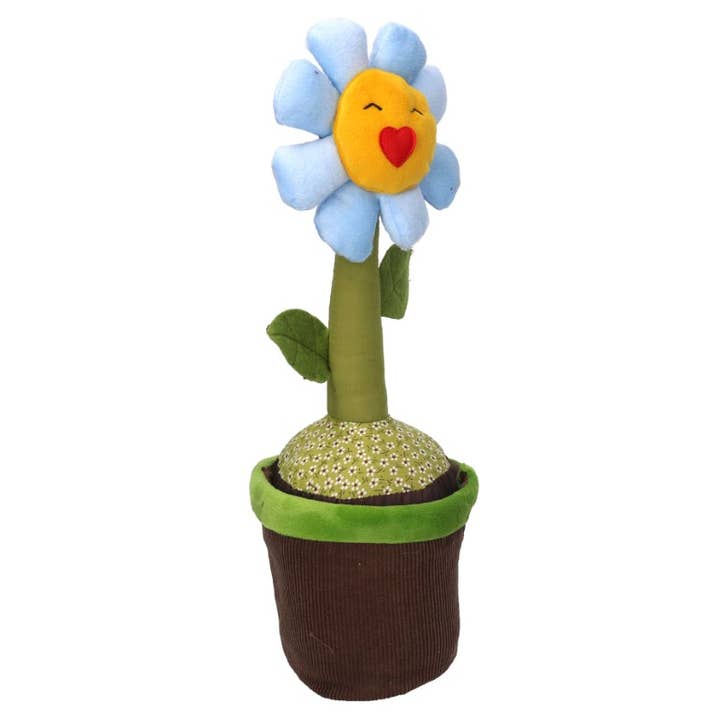 Butée de porte Tissu Fleur Bleue CM12x12h35 pour la vente par Vacchetti