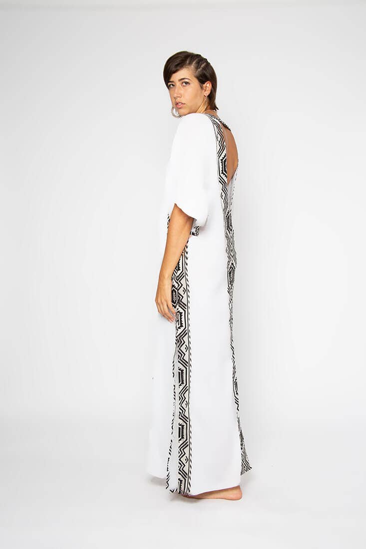 Omni Collection – wholesale Kaftan - Dam – Kaftanklänning med afrikanskt mönster och öppen rygg13