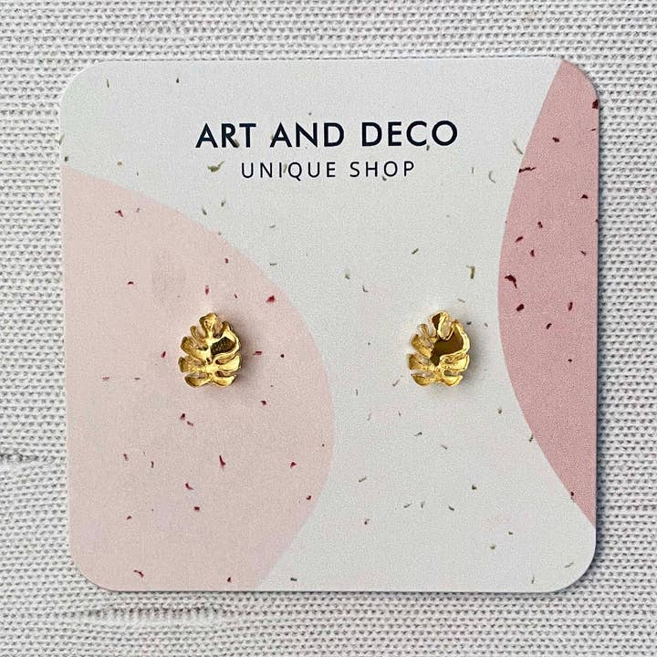 Tropical Leaf Earrings for wholesale by Art and Deco Shop